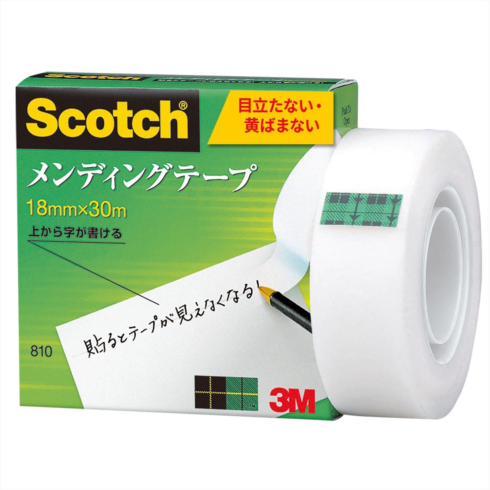 3M Scotch Tape Mending Tape 18mm x 30m Small Roll 810-1-18