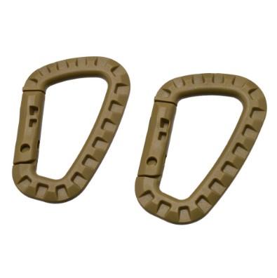 Astropod Products Plastic Carabiner Desert Tan (2-Pack) OG674 Carabiner ITW Military US Army Camping Solo Camping Yuru Camping Outdoor Family Camping Gloves Keyring Mug Light Bag Backpack