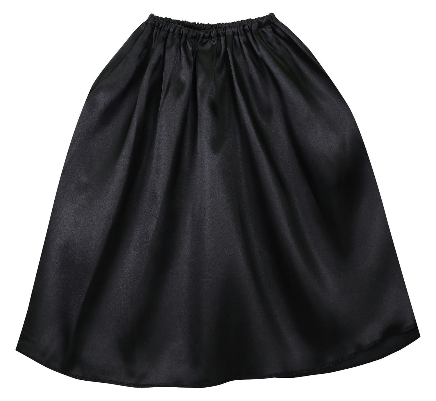 [Artec] Soft Satin Mantle Skirt Straight Black 14668 Sports Day Performance Play Costume Affordable Handmade Costume Satin Base Easy DIY Cosplay Skirt