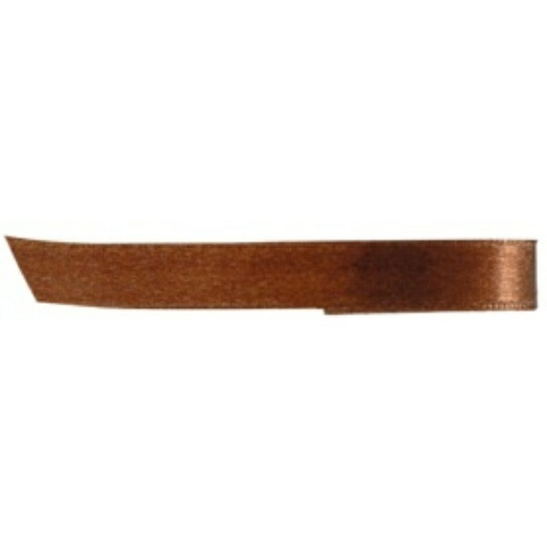 Heads Single-Sided Satin Ribbon 10mm Width × 30m Brown 1025R 1 Roll