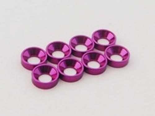 Square M2 Aluminum Flat Washer Outer Diameter 4.6mm Purple 8pcs SGX-208P