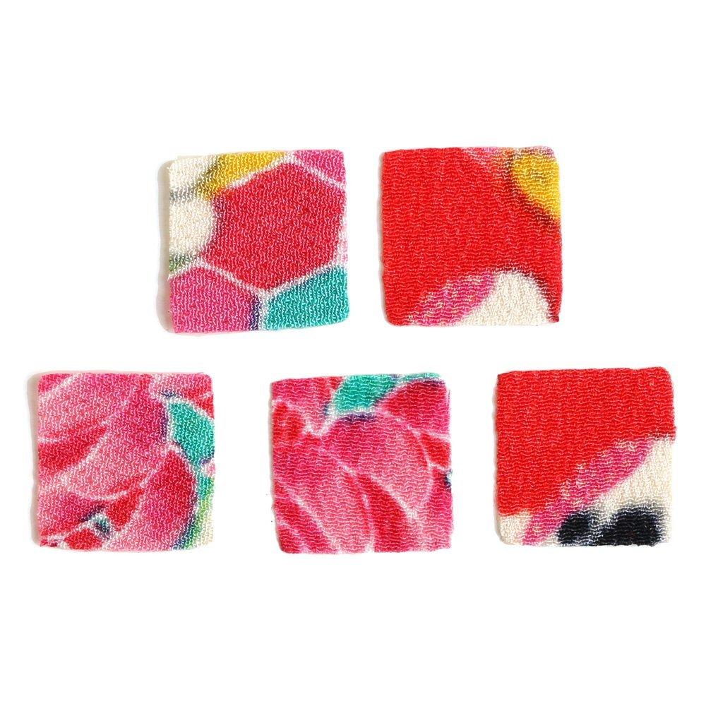 Nippon Chuko NBK Pre-Cut Tsumami Craft One-Stretch Crepe Fabric, Patterned, 30 Sheets, 22×22mm S50GC22-101 Crafts & Handmade Supplies