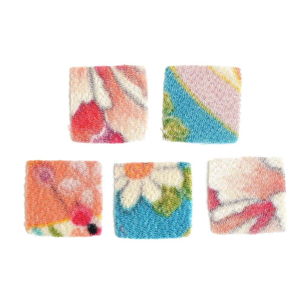 Nippon Chuko NBK Pre-Cut Tsumami Craft One-Stretch Crepe Fabric, Patterned, 30 Sheets, 22×22mm S50GC22-104 Crafts & Handmade Supplies