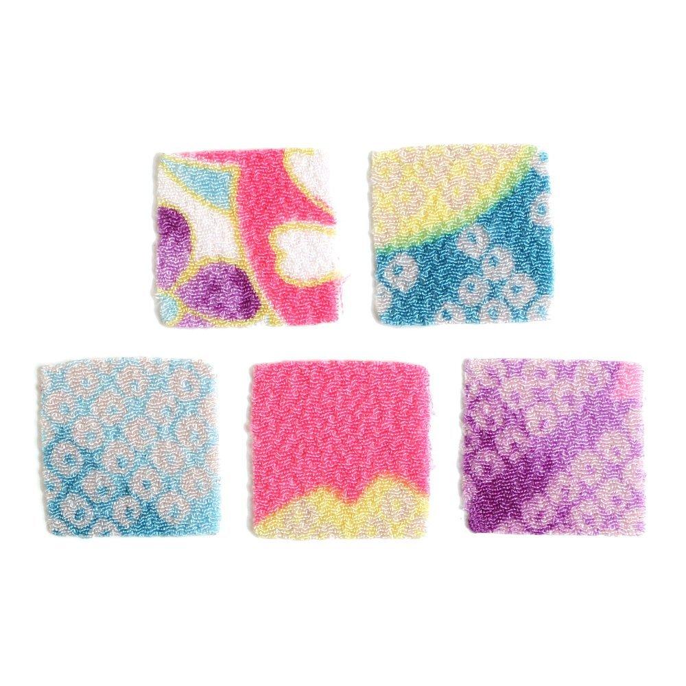 Nippon Chuko Pre-Cut Tsumami Zaiku Base Fabric, Patterned, 30 Sheets, 22×22mm S50GC22-107 Japanese Handicrafts, Tsumami Zaiku, Tsumami Zaiku Base Fabric