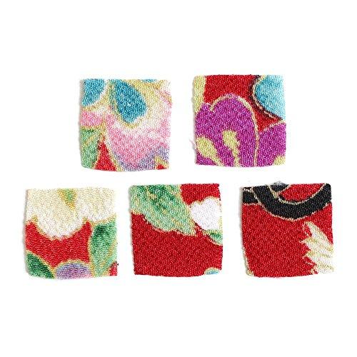 Nippon Chuko Pre-Cut Tsumami Zaiku Base Fabric, Patterned, 30 Sheets, 22×22mm S50GC22-117 Japanese Handicrafts, Tsumami Zaiku, Tsumami Zaiku Base Fabric