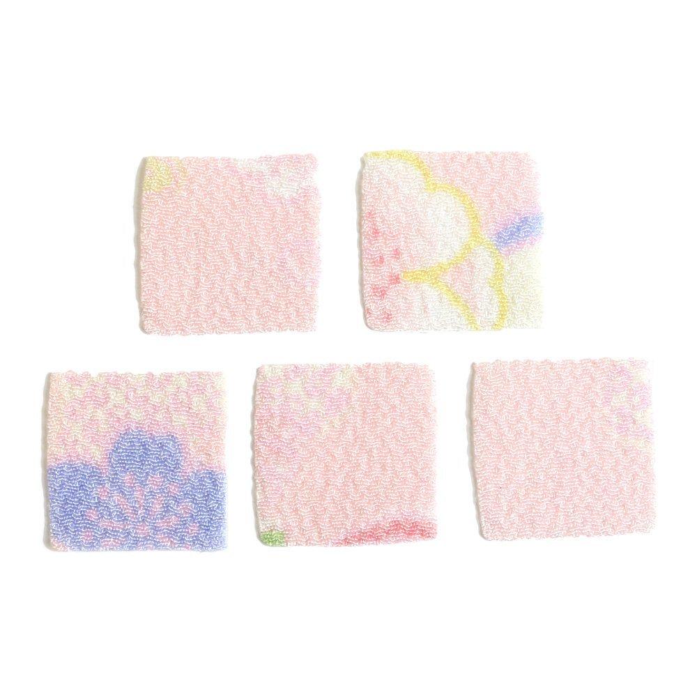 Nippon Chuko Pre-Cut Tsumami Zaiku Base Fabric, Patterned, 30 Sheets, 22×22mm S50GC22-120 Japanese Handicrafts, Tsumami Zaiku, Tsumami Zaiku Base Fabric