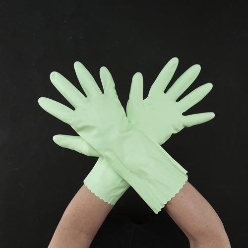 [L/320mm] Gloves (Heavy-duty, PVC/Green)