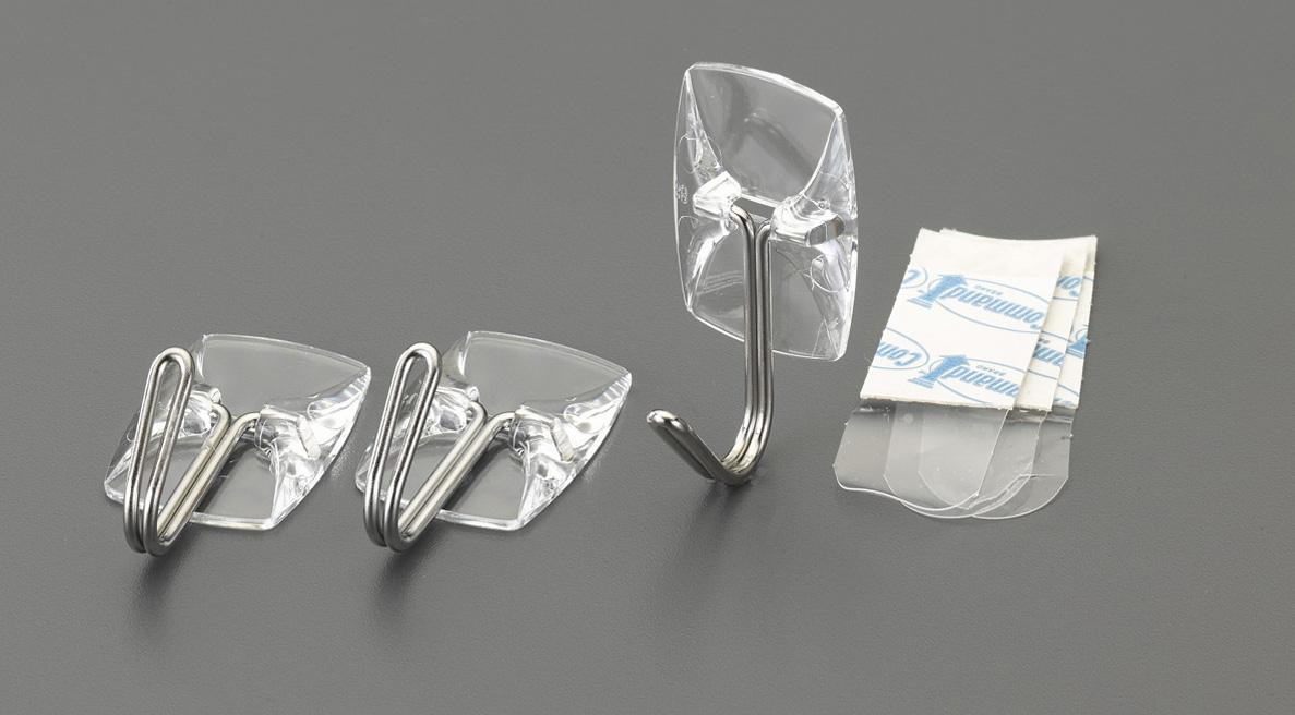 41x21mm Hooks (Adhesive-backed / 3 pieces)