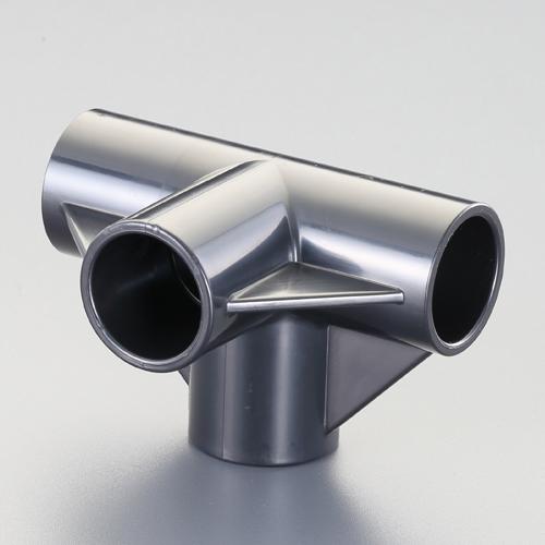 [Pipe Rack Use] 4-Way Plastic Joint (Black)