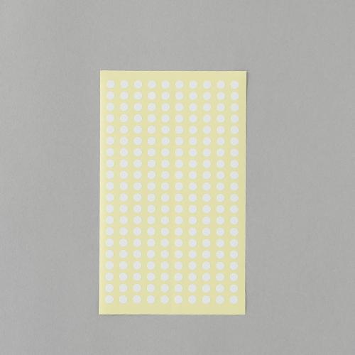 φ5mm / 1800-piece Color Label Sticker (White / 9 sheets)