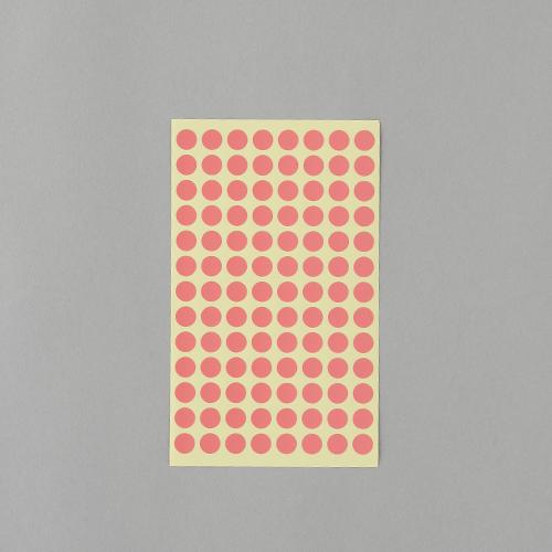 φ9mm / 1456-piece Color Label Sticker (Peach / 14 sheets)