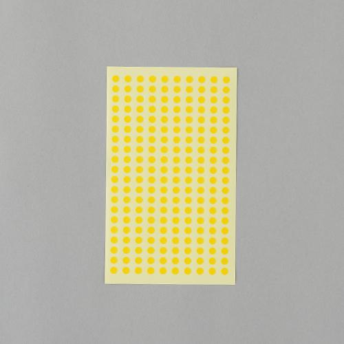 φ5mm / 1800-piece Color Label Sticker (Yellow / 9 sheets)