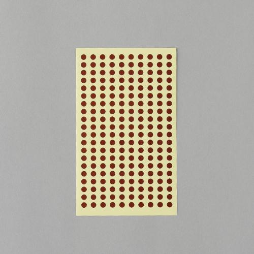 φ5mm / 1800-piece Color Label Sticker (Brown / 9 sheets)