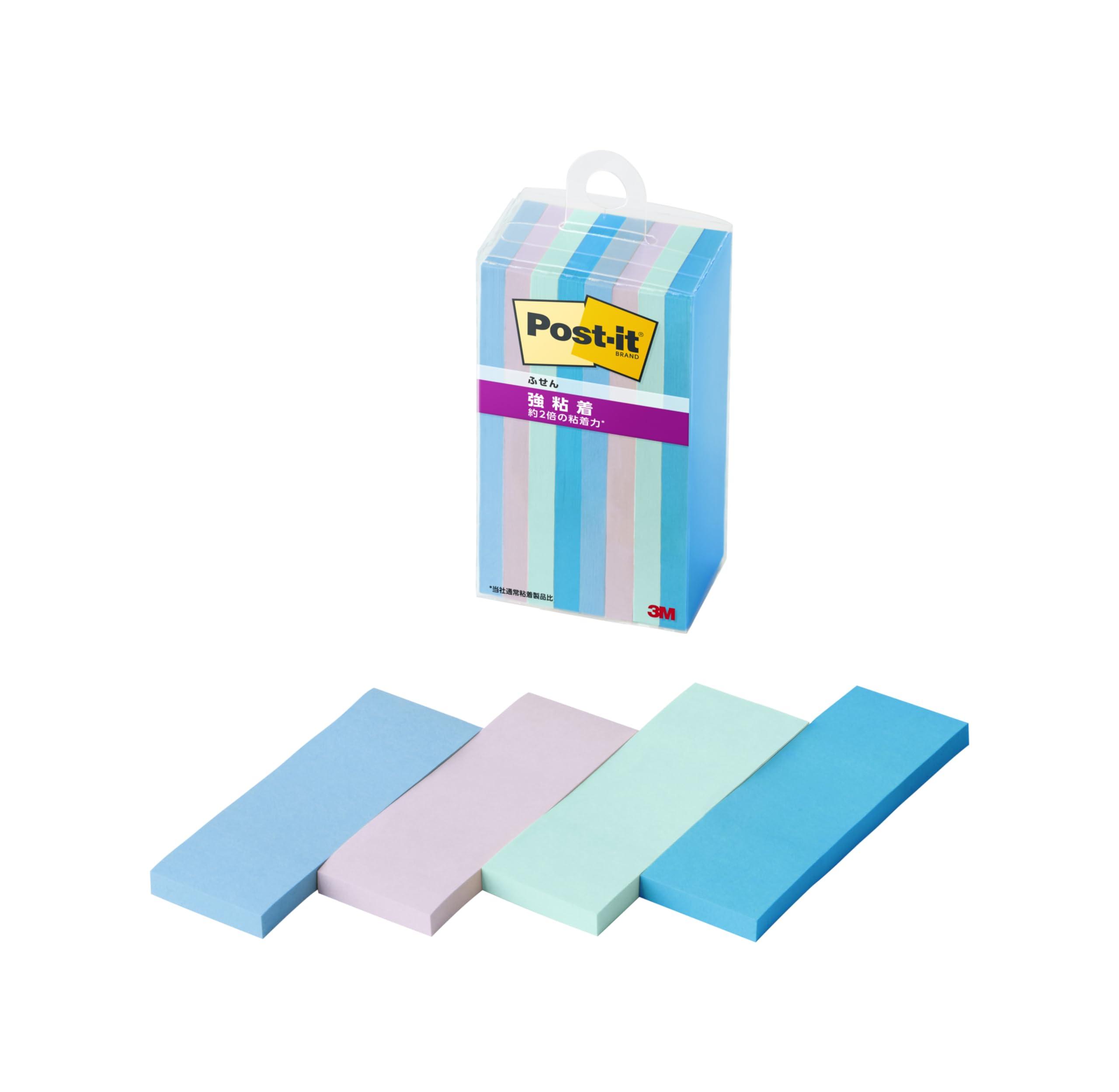 Post-it Notes Strong Adhesive Multi-Color 2N 75×25mm 45 Sheets 4 Colors 2 Pads Each Clear Case 500SS-MC-2N