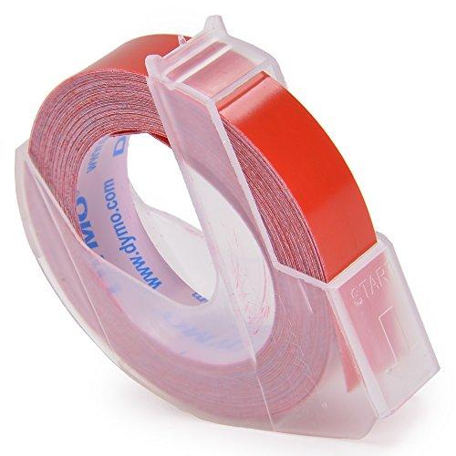 Dymo Tape, 9mm Width × 3m Roll, Glossy Red DM0903RD