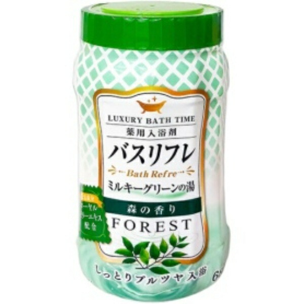 Lion Chemical Medicated Bath Salt Bath Refresh Milky Green Bath Forest Fragrance Main Bottle 680g 1 Bottle