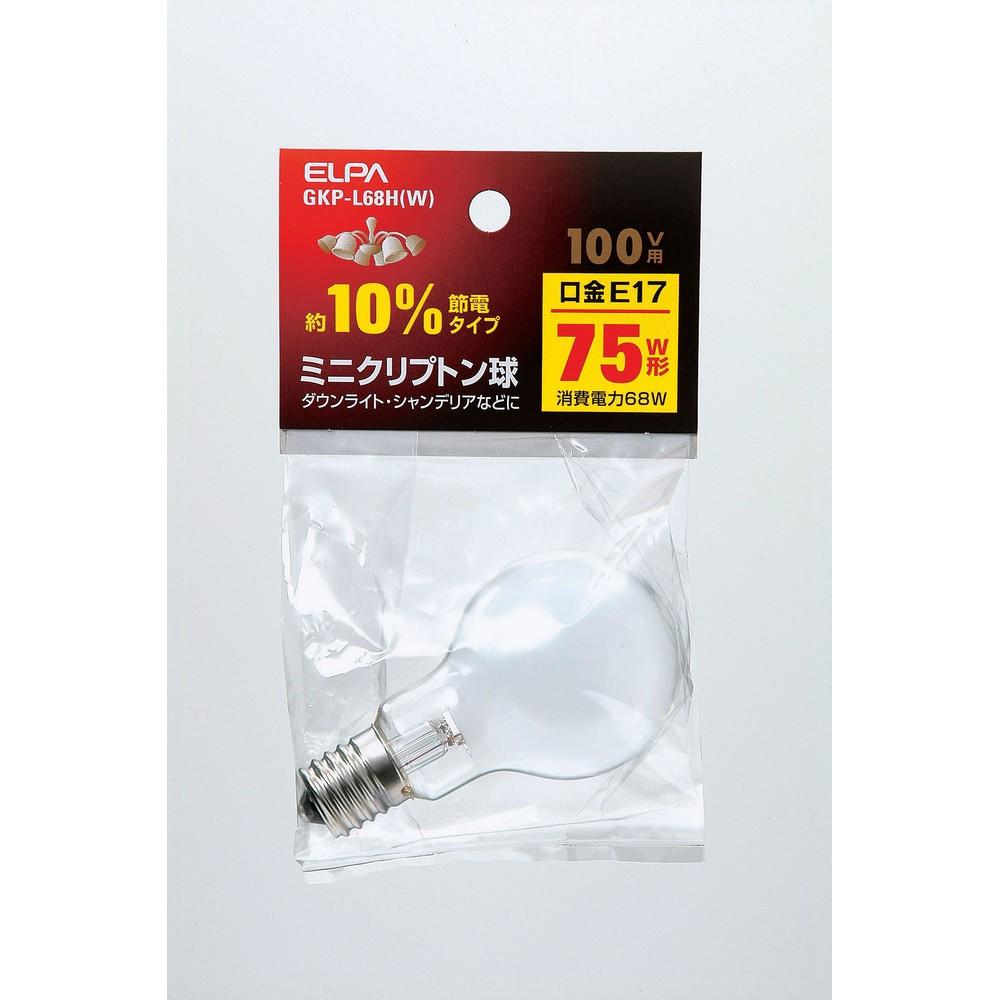 ELPA Mini Krypton Bulb Light Bulb E17 100V 36W Clear GKP-L68H(W)