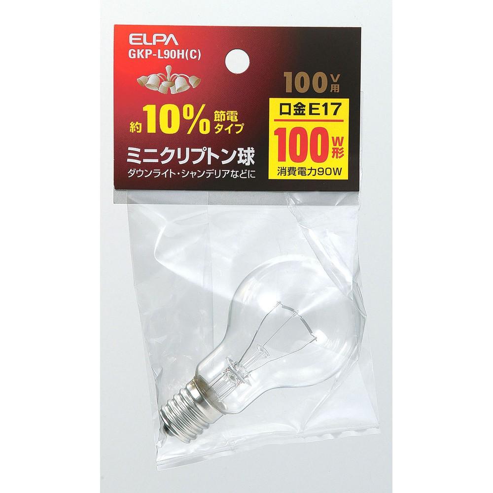 ELPA Mini Krypton Bulb Light Bulb E17 100V 90W Clear GKP-L90H(C)