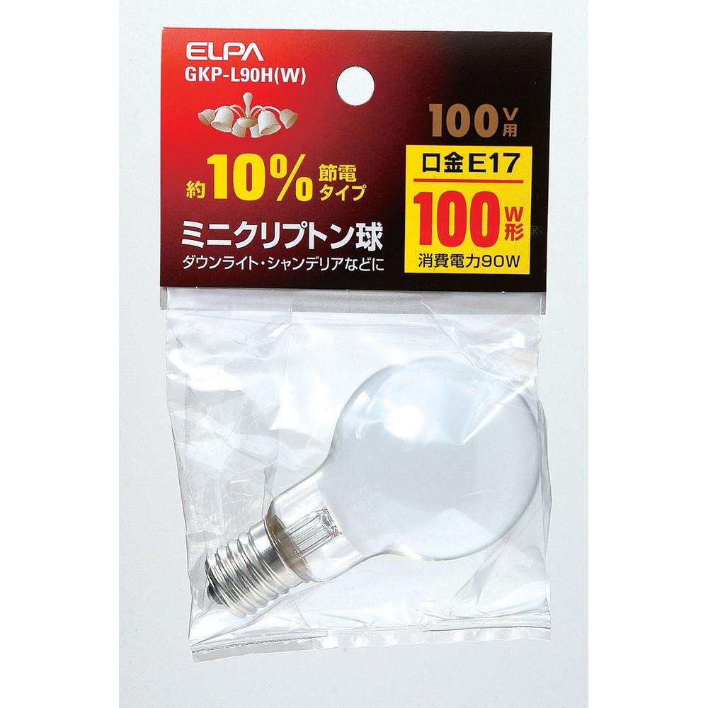 ELPA Mini Krypton Bulb Light Bulb E17 100V 90W White GKP-L90H(W)