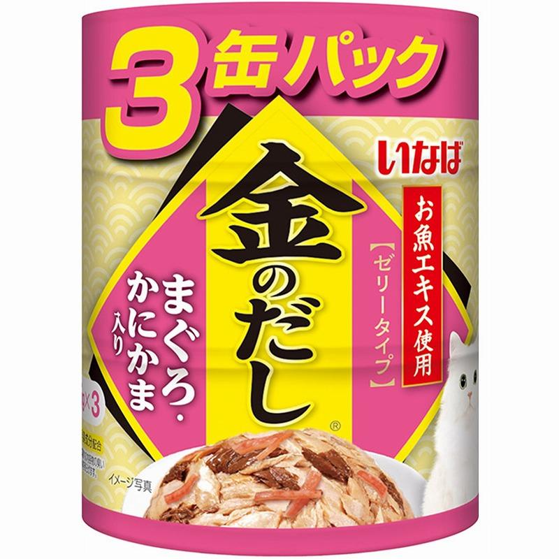 Inaba Gold Dashi with Tuna and Crab Stick 65g × 3-Can Pack