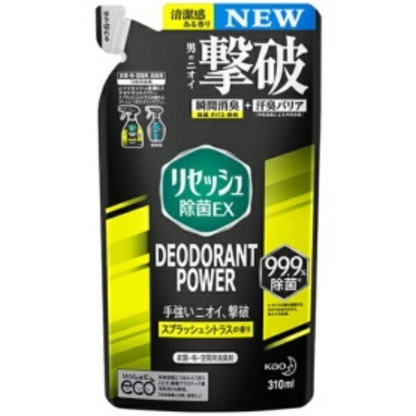 Kao LISESS Antibacterial EX Deodorant Power Splash Citrus Scent Refill 310ml 1 bottle