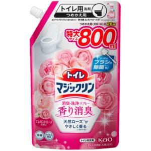 Kao Toilet Magic Rin Deodorizing & Cleaning Spray Fragrance Deodorizer Elegant Rose Scent Refill Extra Large 800ml 1 Pack