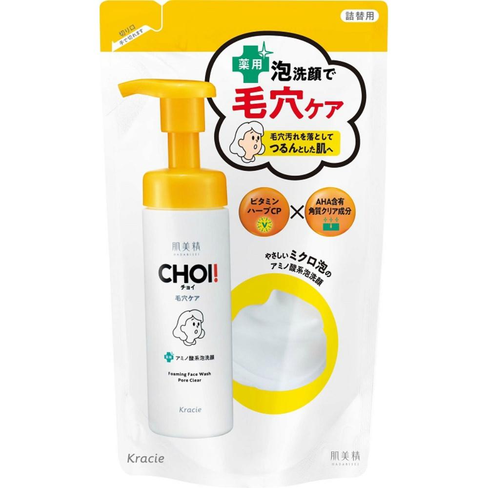 Hada Bijin CHOI Medicated Foaming Cleanser Pore Care Refill 140ml | Cleansing Foam Skincare Pores Dead Skin Cells Blackheads Dark Spots Moisturizing