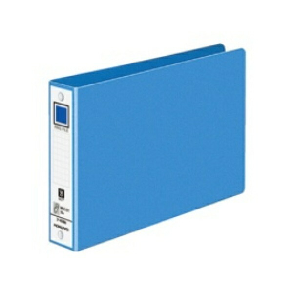 KOKUYO Ring Binder, Colored Thick Cardboard Cover, 2-Hole, B6 Landscape, 220-Sheet Capacity, Blue, FU-408B