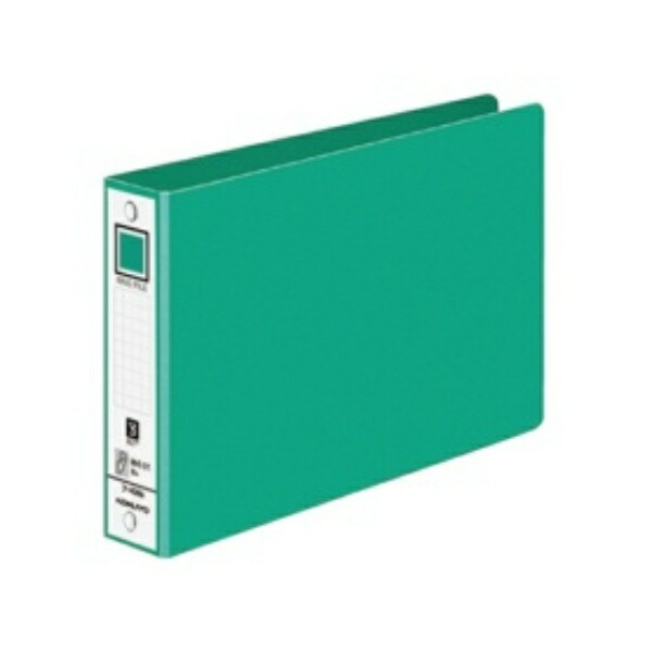 KOKUYO Ring Binder, Colored Thick Cardboard Cover, 2-Hole, B6 Landscape, 220-Sheet Capacity, Green, FU-408G