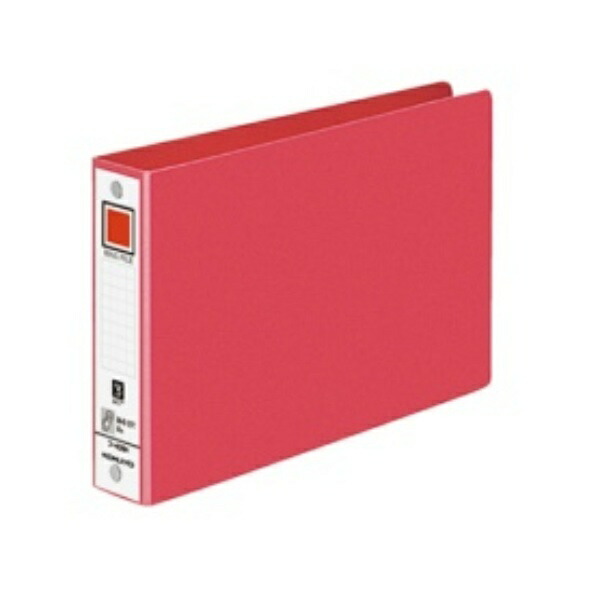 KOKUYO Ring Binder, Colored Thick Cardboard Cover, 2-Hole, B6 Landscape, 220-Sheet Capacity, Red, FU-408R