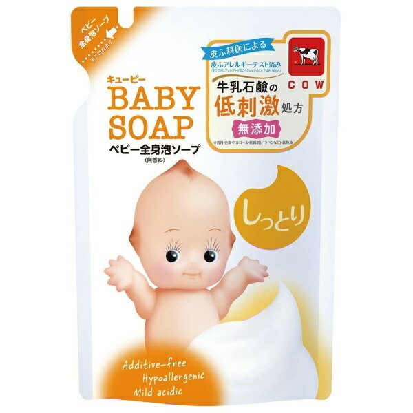 Kewpie Moisturizing Baby Soap for Whole Body [Foam Type] Refill, 350mL
