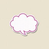 Heyko Die-Cut Cards Speech Bubble S Pink 50 Sheets