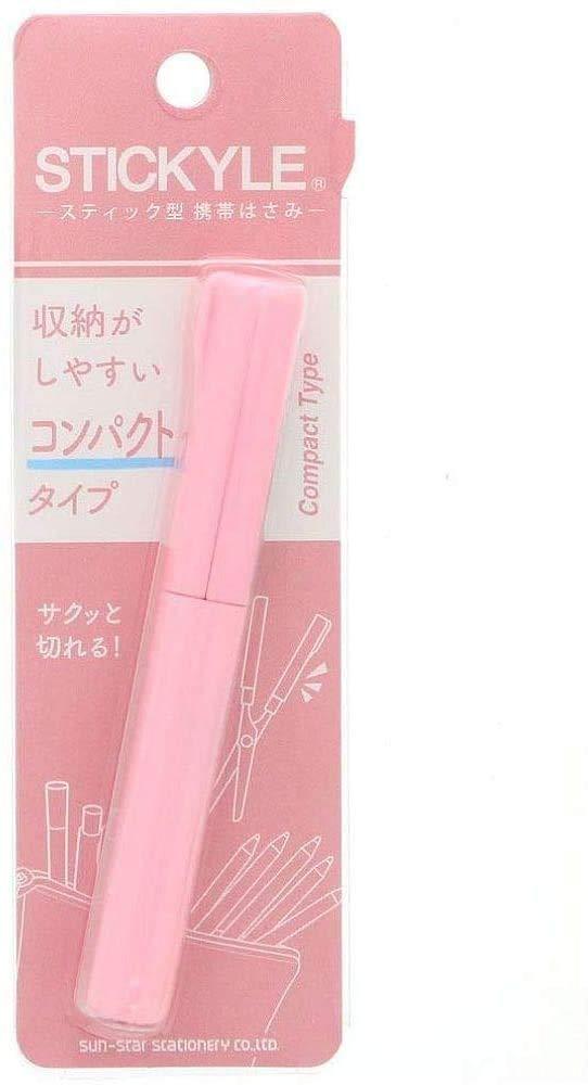 Sunstar Stationery Portable Scissors Sticky-R Compact Pink S3791882