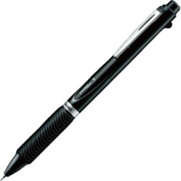 Pentel Ballpoint Pen Gel Ink Energel Multi-Color 0.5mm Black Barrel XBLC35A Black/Red/Blue