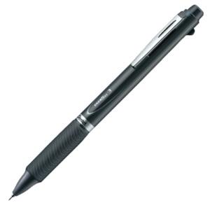 Pentel Ballpoint Pen Gel Ink Energel Multi-Color 0.5mm Dark Gray Barrel XBLC35N Black/Red/Blue