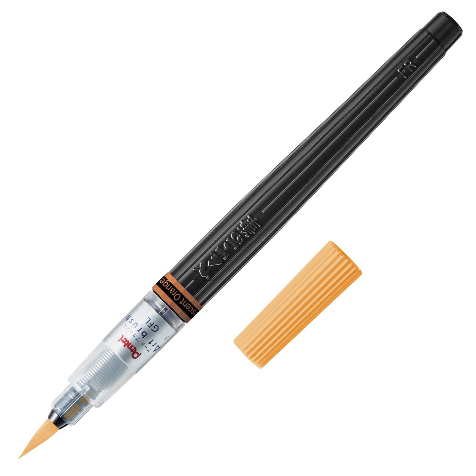 Pentel Color Brush Pen Art Brush Fluorescent Orange XGFLP-302