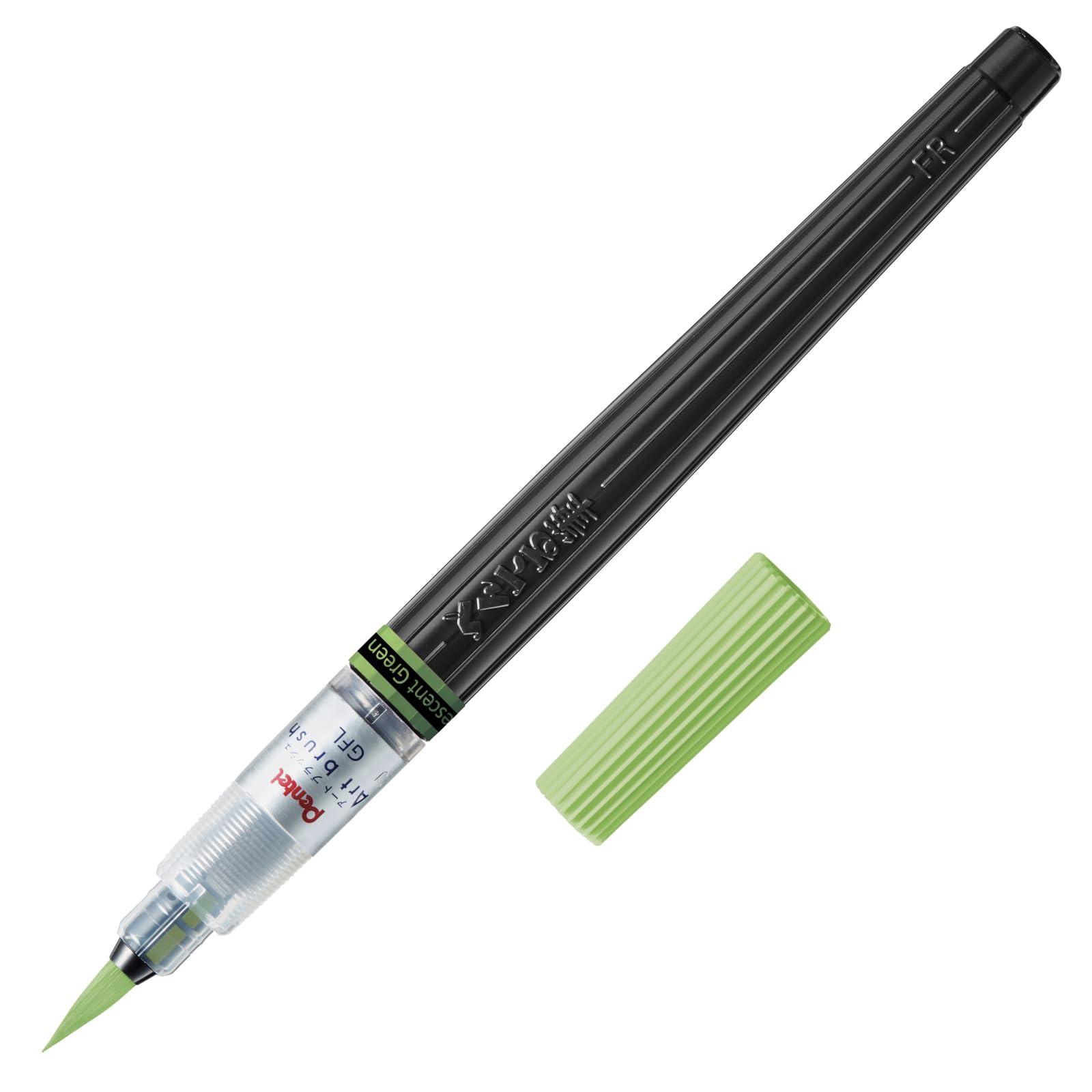Pentel Color Brush Pen Art Brush Fluorescent Green XGFLP-304