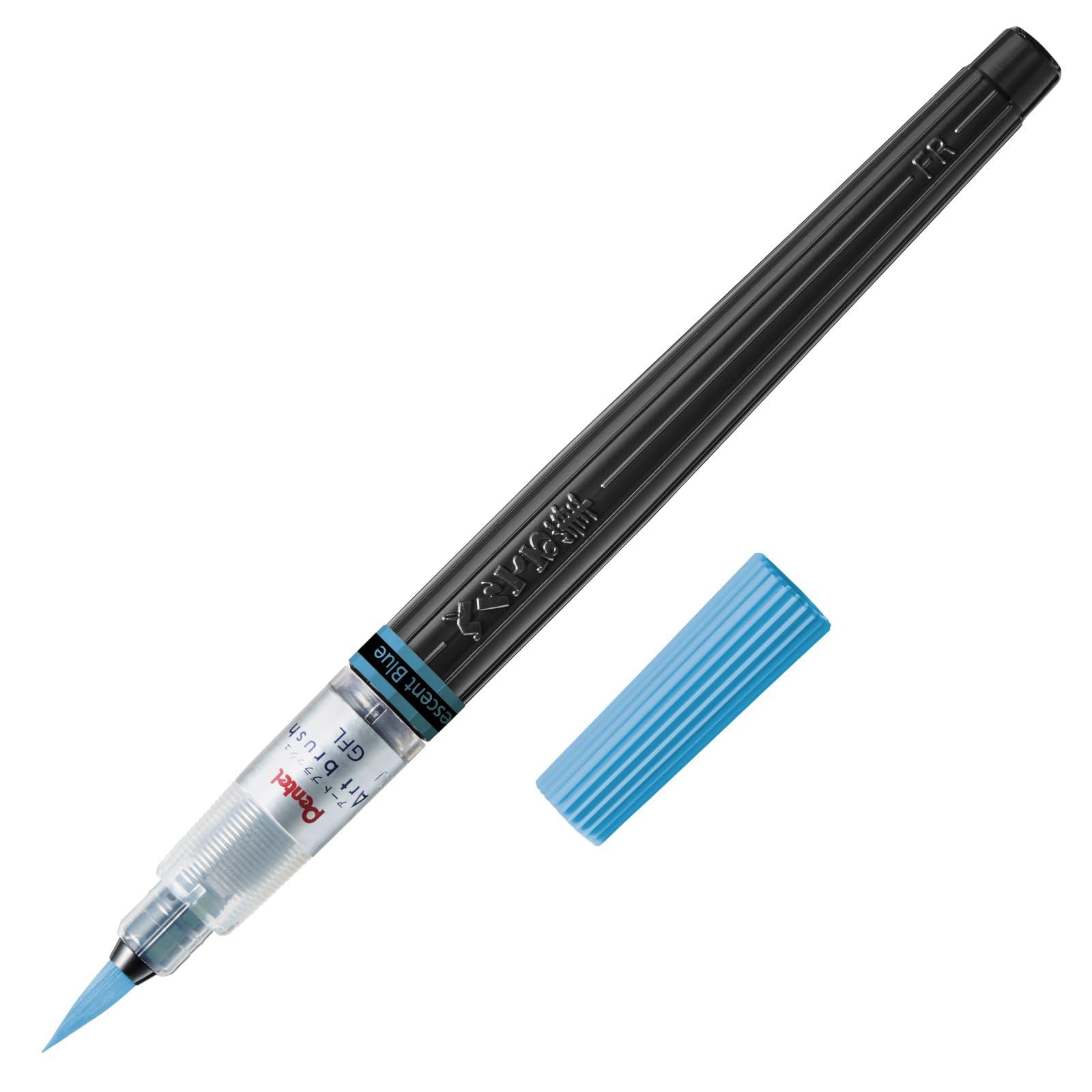 Pentel Color Brush Pen Art Brush Fluorescent Blue XGFLP-306