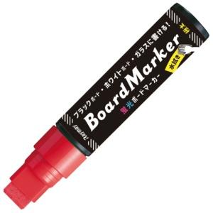 Reimei Fujii Chalkboard Whiteboard Board Marker Fluorescent Extra-Thick Red LBM1048R
