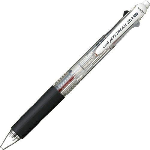 Mitsubishi Pencil Jetstream 2&1 0.7mm Transparent Easy-to-Write Ballpoint Pen MSXE3500071PT