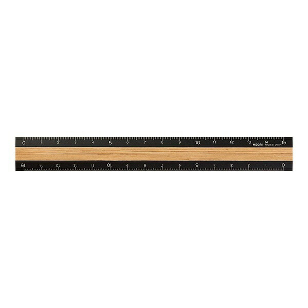 DESIGNPHIL MIDORI Ruler Aluminum & Wood Ruler 15cm Black 42270006