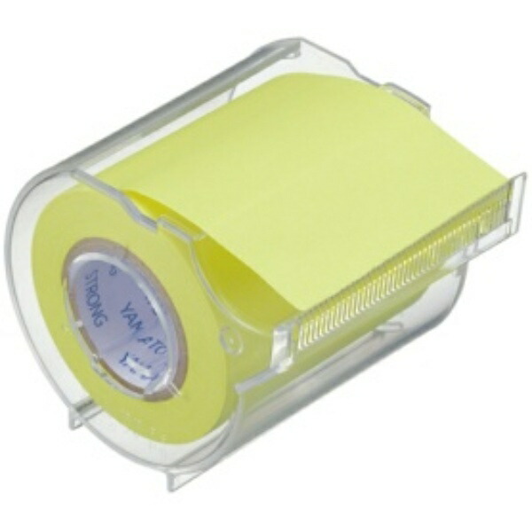 Yamato Memo Tape Roll Strong Adhesive with Cutter 50mm x 10m PRK-50CH-LE Cutter/Lemon
