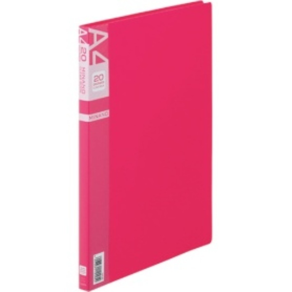 Lion Office Supplies Clear Book MINANO 20-Pocket A4S CR-20M R Red