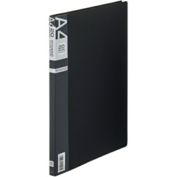 Lion Office Supplies Clear Book MINANO 20-Pocket A4S CR-20M BK Black