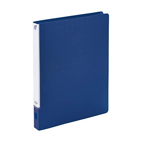Rihitorabu Binder Punchless File One-Touch Open/Close A4 S-Type Navy F7032-11