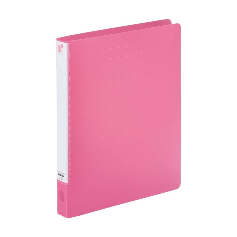 Rihitorabu Binder Punchless File One-Touch Open/Close A4 S-Type Pink F7032-12
