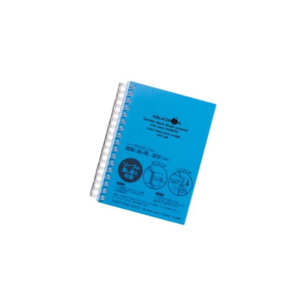 Lihit lab. AQUA DROPs Twist Notebook (Thick) 8 Blue A6 Vertical Type (S-Type) 17-Hole N-1665-8