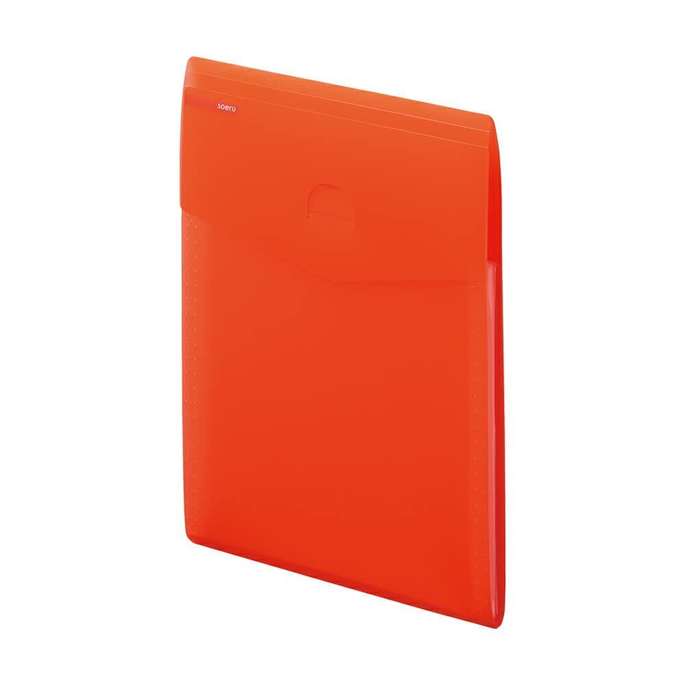 Rihitorabu Soeru Slim Document File Vertical Type A4 Sunny Red A8710-3