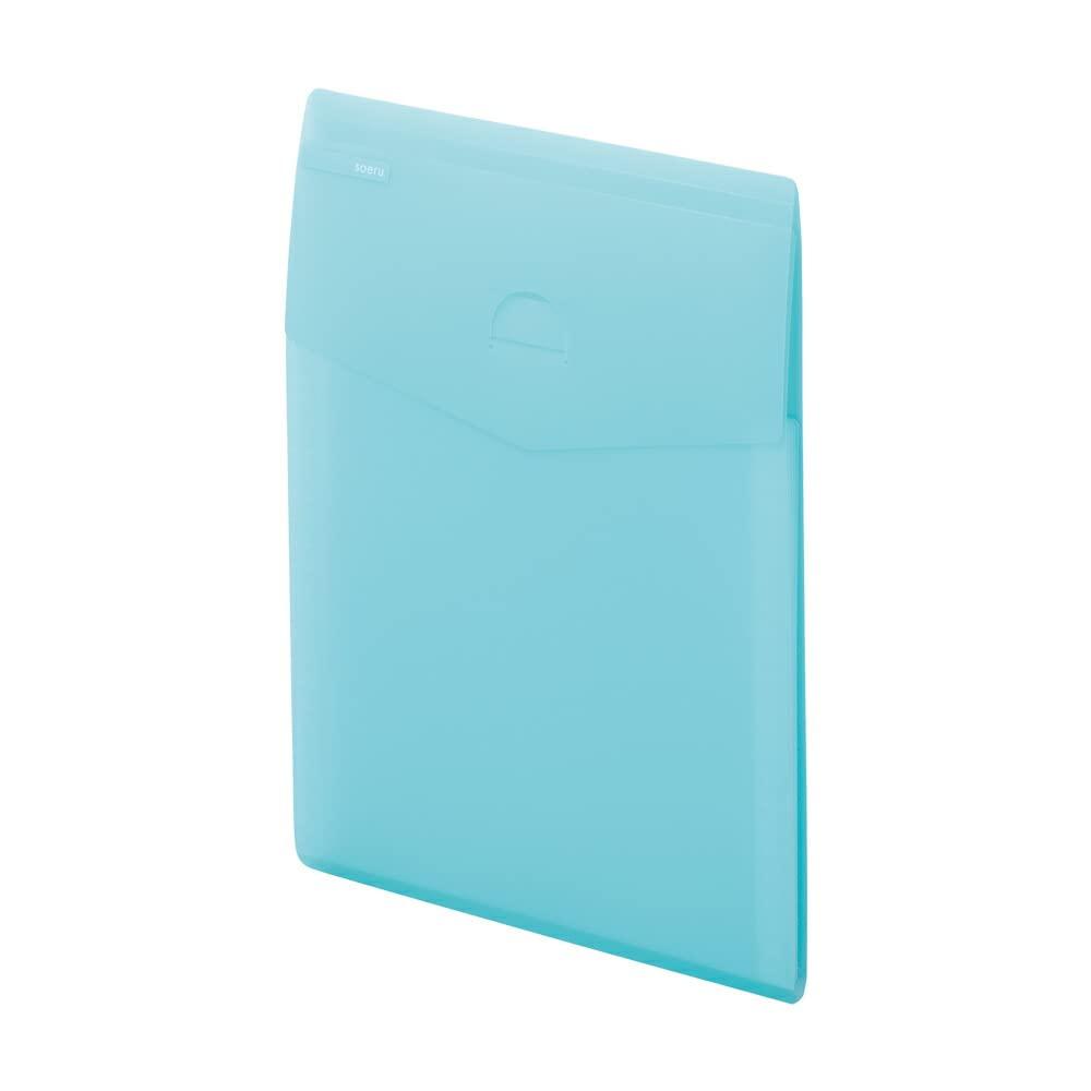 Rihitorabu soeru Slim Document File Vertical Type A4 Ice Blue A8710-14