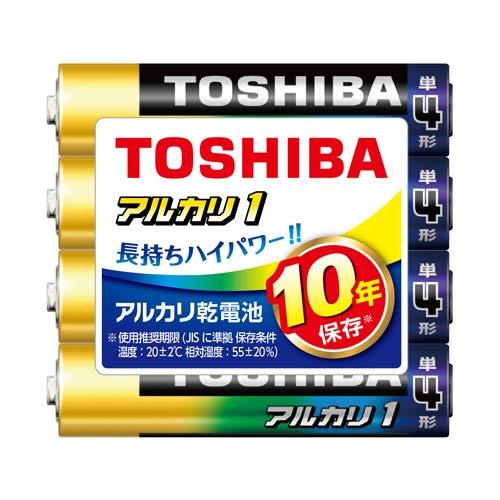 Toshiba Alkaline 1 AA 4-Pack Shrink-Wrapped LR03AN4KP ×1 Set